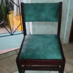 New solid mvuli chair green synthetic velvet unpholstery